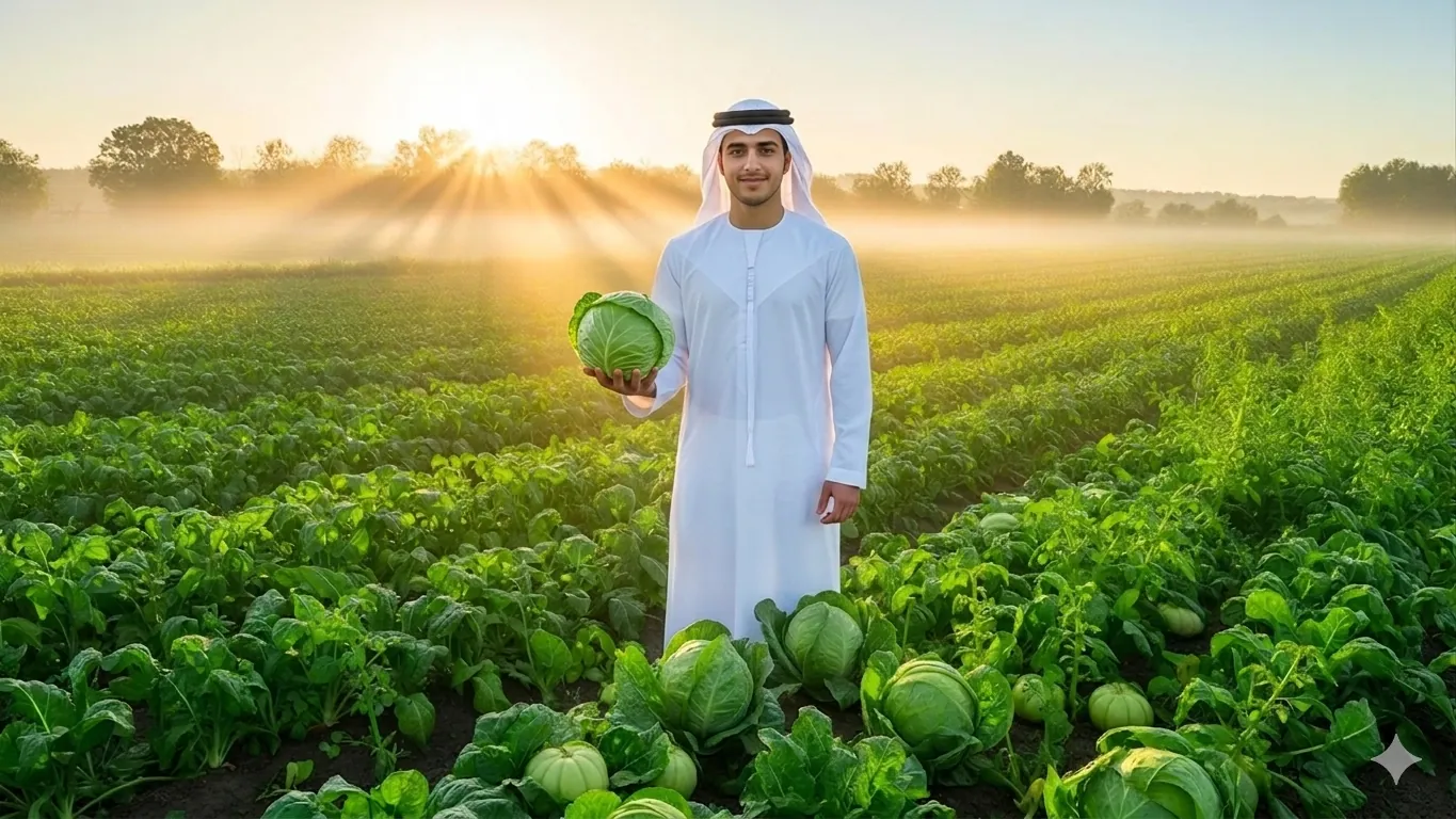 Farmer working on the land